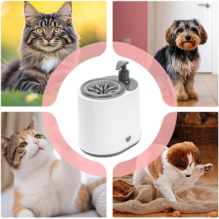 Автоматичний очисник лап для собак – електричний, портативний, USB-пристрій з мікрофіброю для догляду за шерстю