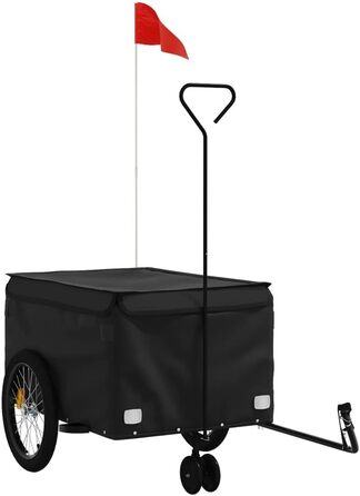 Причіп для собак, велосипедний причіп, причіп для бігу, чорний, 45 кг, сталь