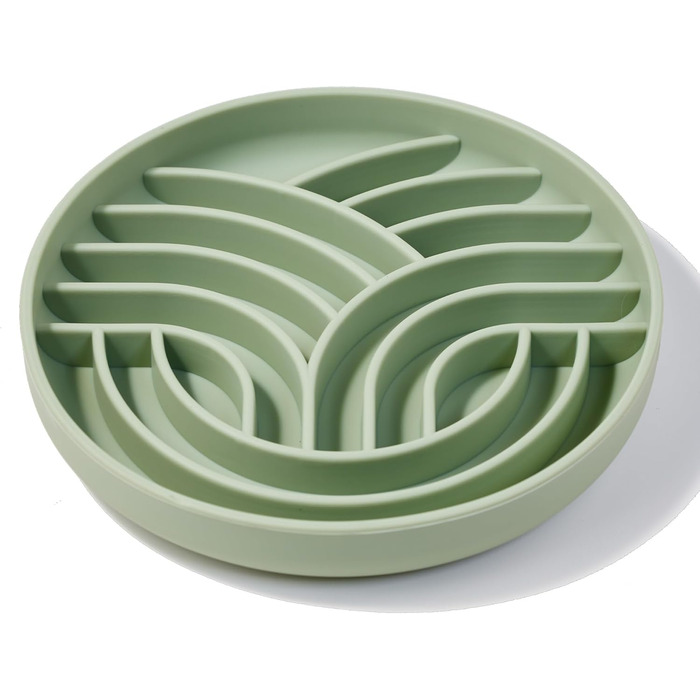Миска OHMO Anti-Schling Napf для собак (Дерево життя), миска протиковтання для собак, котів, цуценят, здорове харчування, запобігання здуття живота, антиковзаюча, екологічне силікон, світло-зелений, L-Дерево життя