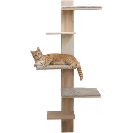 Стійка для котів Kerbl Timber, настінна, натуральний/тауpe, 150 см, до 4,5 кг