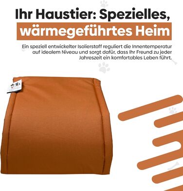 Кішка або собака: Охолоджувана будка EVE Textile 45x45x45 см (Помаранчевий)