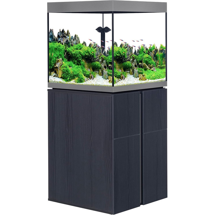 Акваріумний комплект Fluval Siena 160, 166 л, з біло-графітовою тумбою