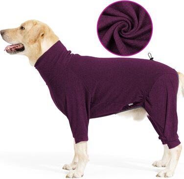 Теплий зимовий теплий флісовий одяг для собак Lianzimau, бордовий колір, розмір XXXL