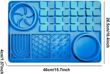 Килимок для годування собак та котів Slow Feeder з силікону, блакитний