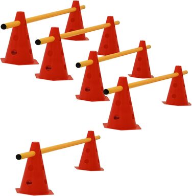 Набір перешкод TRUTZHOLM для собак 15-ти частинний, 23 см, регульована висота, Agility Set, аксесуари для тренувань, Hobby Horsing, червоний