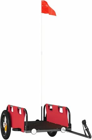 Причіп для велосипеда ARKEM, червоний, з тканиною Oxford та сталевим з'єднувачем. Причіп для велосипеда, кошик для собак