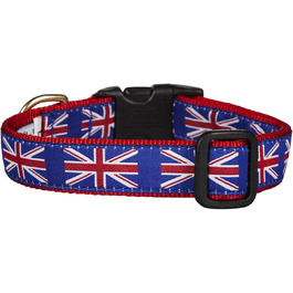 Нашийник для собак Up Country Union Jack, ширина 2,5 см, розмір L