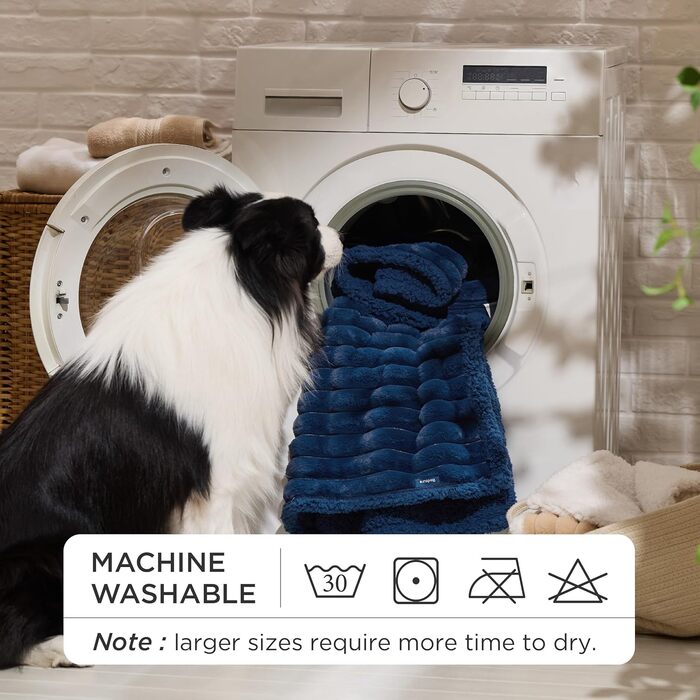 Водонепроникний плед для собак BEDSURE - 152 x 203 см, великі собаки, миючий, м'який, захисний, блакитний (XL 127x152 см)