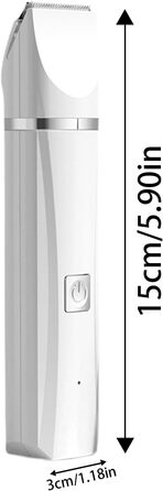 Професійна машинка для стрижки собак, бездротова, акумуляторна, для маленьких собак, тиха, для котів, вух, обличчя та задньої частини тіла, біла