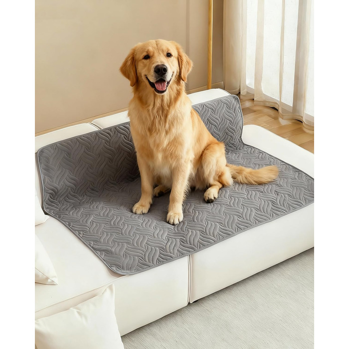Водонепроникний килимок для собак, захист дивану та авто, 130x100 см, сірий CTH017G