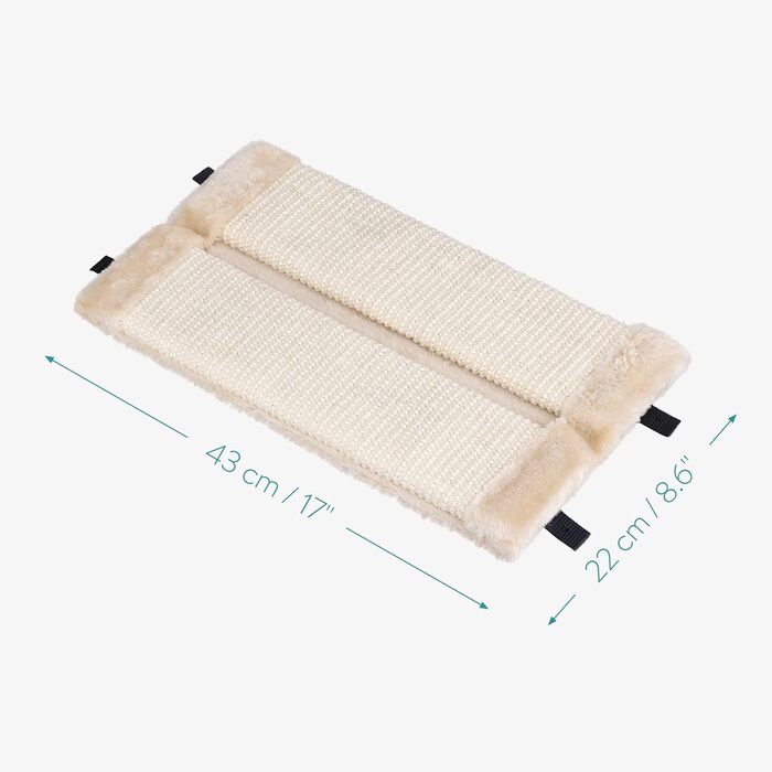 Котячий кутовий когтетоп Navaris - 2 шт. з сизалю, 43x22x2 см. Захист від подряпин для кутів