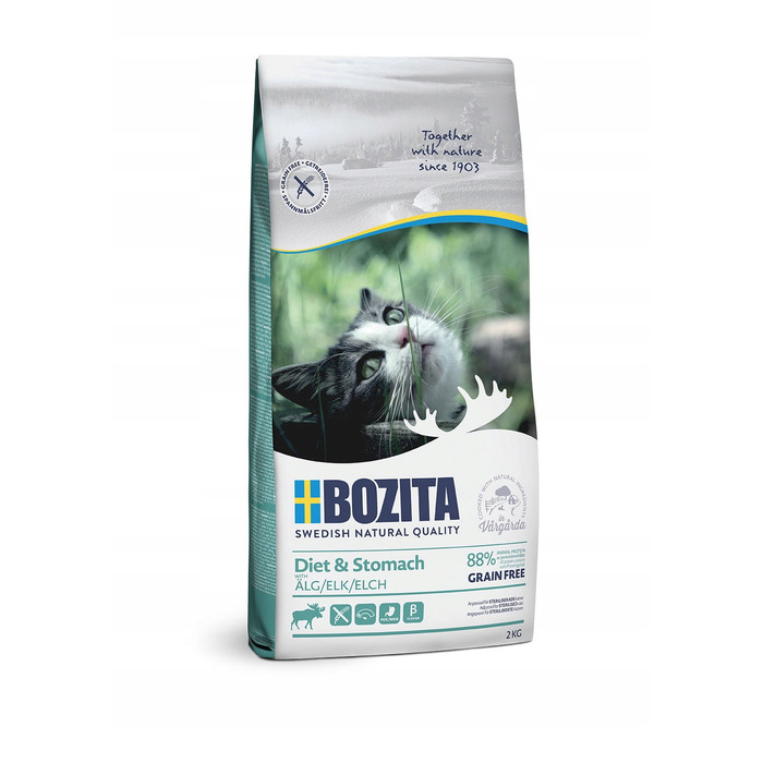 Беззерновий сухий корм для котів Bozita Diet Stomach (Лось) для травлення, 2 кг