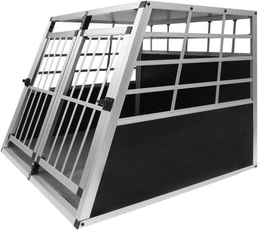 Транспортна переноска для собак та котів, велика подвійна переноска, алюмінієва гніздова решітка, переноска для автомобіля, переноска в багажник