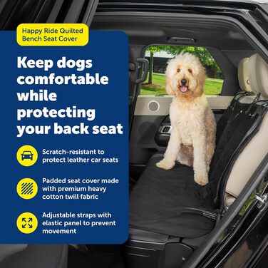 Захисний чохол на сидіння для автомобіля PetSafe Happy Ride: водовідштовхуючий, міцний, для собак, чорний
