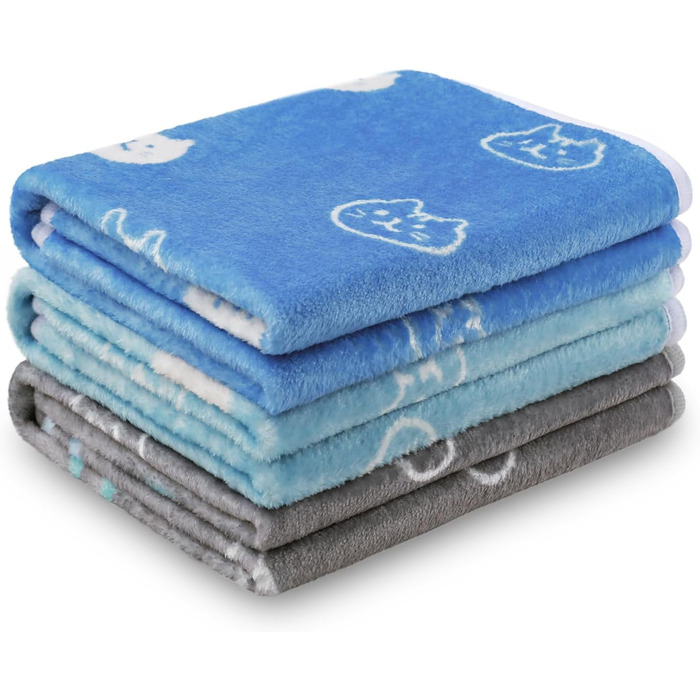 М'яка ковдра для собак та котів Luciphia, 3 шт. у наборі, 104*76 см, флісова, тепла, для дому та подорожей