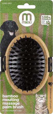 Mikki 6280002 Бамбукова рукавичка-щітка для грумінгу собак та котів з кулькоподібними наконечниками