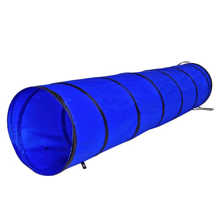 Туннель для собак Lionto Outdoor – іграшка для собак великих та малих порід, 500x60 см, тунель для дітей з міцного матеріалу, тунель для аджиліті з сумкою, (блакитний, (S) 200x40 см)