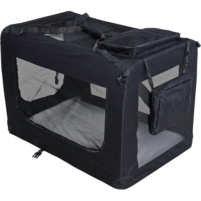 ESTEXO переносна вольєр для собак, транспортна коробка для тварин, переноска для котів, автобокc (XXXL, чорний)