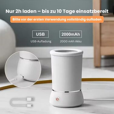 Pawclean Pro: Автоматичний очищувач лап для собак та котів – 360° силіконова щітка, USB, білий/блакитний