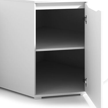 Комод Vicco Ruben з дверцятами, антрацит/білий, 78x77,6 см, шафа-стелаж