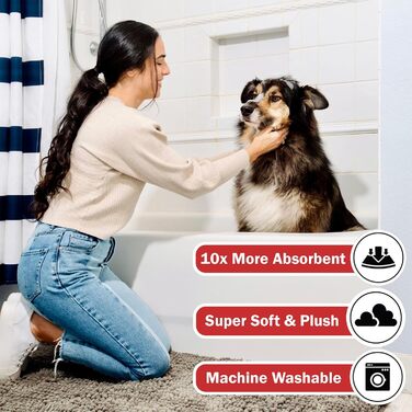DogBuddy килимок для собак, ультра поглинаючий, водонепроникний, праний, для мисок і входу, середній, сірий, для цуценят і домашніх тварин
