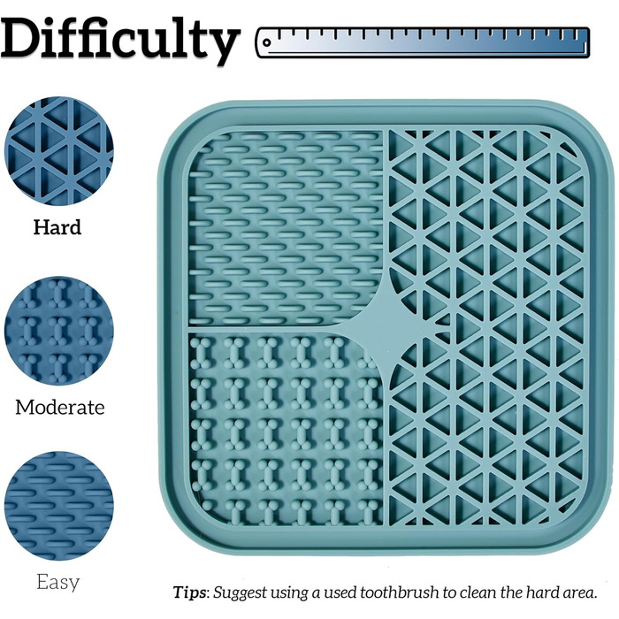Лежанка-лікувальна килимок OHMO Schleckmatte для собак великих порід, цуценят та котів - 2 шт. Милий дизайн кактуса, для зняття тривоги та повільного годування, харчовий силікон (Кораловий&Вишневий)
