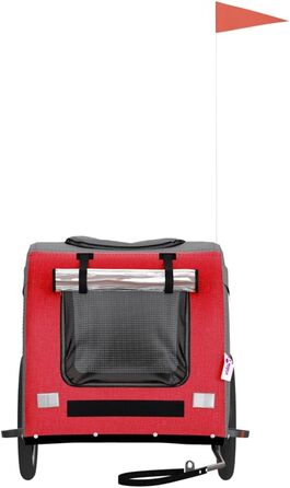 Причіп для тварин на велосипед, Oxford, 69x133.5x73.5 см, Оранжевий/Сірий