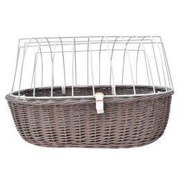 Корзина для велосипеда Aumüller з тримачем, кріплення до рульової колонки спереду - Вінтажний сірий