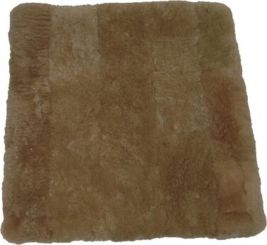 Сидіння з натуральної овечої вовни мериноса Reissner | Килимок на авто, крісло колісне, лежанка для кота | Patchwork, 40x40 см (Camel)