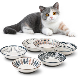 Набір мисок для котів з кераміки Katzennapf Set - 6 шт. - білий (Classic-A)