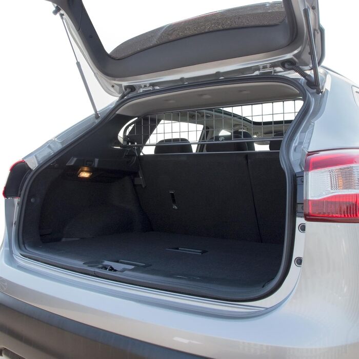 Автомобільна перегородка Travall для собак, сумісна з Nissan Qashqai (2013-2021), Rogue Sport (2017-2019), з панорамним дахом – вантажний захист, металевий роздільник для перевезення домашніх тварин