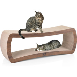Котячий лежак CanadianCat Jumbo Lounge Galaxy XXL, дерев'яна імітація, 1 м