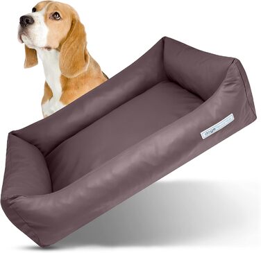 Лежанка для собак - миється - високоякісне собаче ліжко - для суглобів - міцна лежанка - кошик для собак, коричнева, розмір L 115 x 85 см