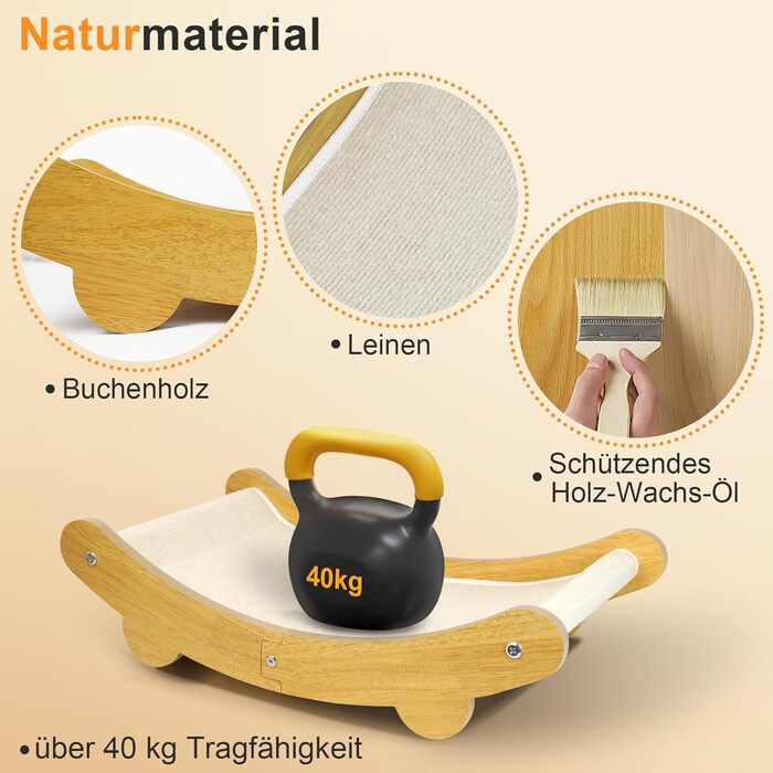 LUMIN TUTU Двостороння кігтеточка та ліжко для котів, 59x34 см, міцна та багаторазова, без випадання ворсу (бавовна & поліестер)