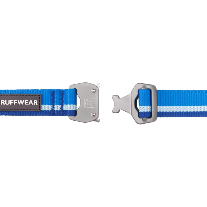 Нашийник для собак RUFFWEAR Top Rope, міцний нейлоновий, розмір M (36–51 см), колір Basaltgrau (Blue Pool), для прогулянок
