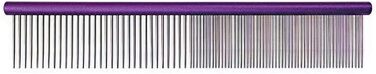 Гребінець для собак GROOM PROFESSIONAL Spectrum Kamm 50/50 - для короткої та тонкої шерсті, 25 см, фіолетовий