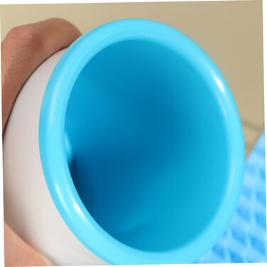 Електричний очищувач лап для тварин HEMOTON з USB-зарядкою та функцією масажу. Ротаційний інструмент для чищення лап. Синій та білий.