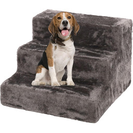MaxxPet Сходи для собак і котів, складані, 43x41x30 см, для ліжка та дивану, сірі