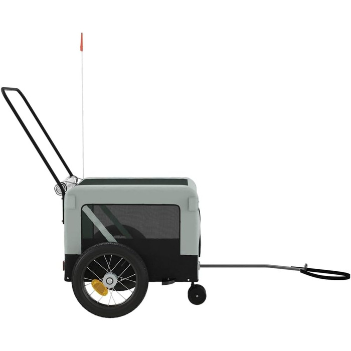 Причіп для велосипеда Gecheer для собак, чорний, з оксфордської тканини та металу, вантажний, транспортний, 93934, зелений (135 x 68.5 x 73.5 см, сірий)