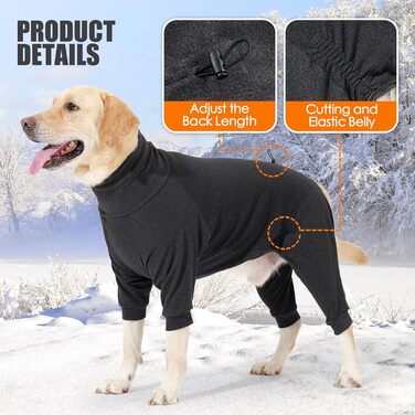 Теплий зимовий піджак для собак Lianziau з флісу, зелений (M, сірий)