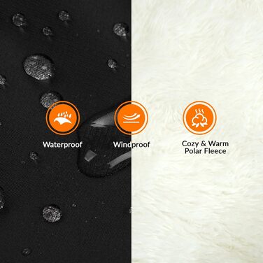 Теплий зимовий одяг для собак великих порід: куртка-манта з флісу, чорного кольору, водонепроникна та вітронепроникна, з блискавкою (XL, M (обхват шиї 38 см, обхват грудей 53 см))