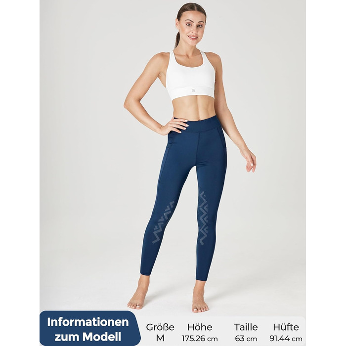 Легінси для верхової їзди FitT4 для дівчаток та жінок, дихаючі та еластичні, з силіконовими колінцями та верхньою частиною, для верхової їзди та велосипеда (Морська синя, XS)