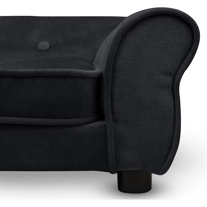 Диван для домашніх тварин MG Design – чорний, міцний, з м'якою оббивкою, легко чистити – для собак та котів, збірно-розбірний, чорний, W17