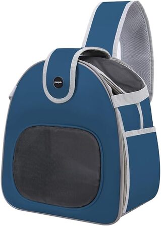 SOLAPOLLO переноска для тварин через плече, сумка-переноска для маленьких тварин до 9 кг, підходить для цуценят та кошенят, для прогулянок, подорожей та кемпінгу (темно-синій)