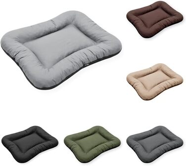 Ліжко для собак середніх порід 4L Textil KLEO, 90x70 см, бежеве, з блискавкою. Також: килимок, матрац, подушка для собак. Розміри: 80x60x10 см (сірий, з блискавкою)