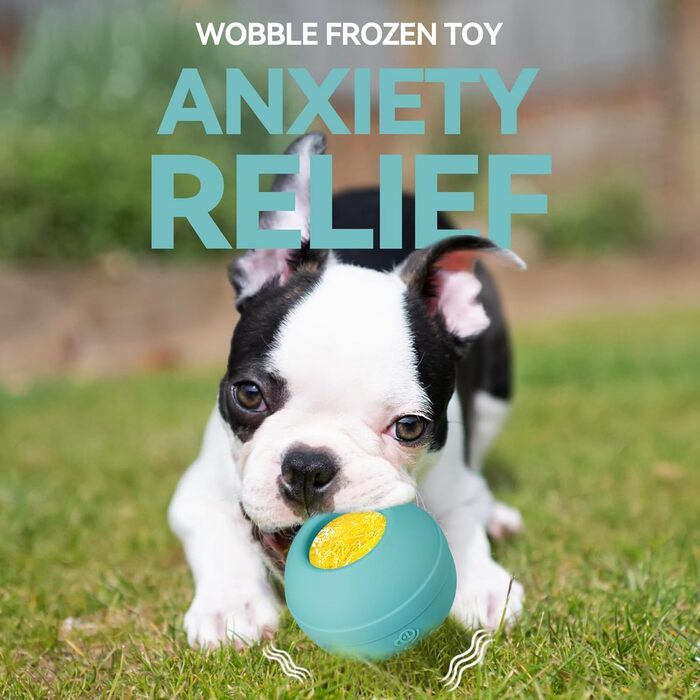Інтерактивна іграшка-заспокійник для собак, з можливістю заповнення, для тривалої розваги, можна заморожувати, харчовий пластик (Блакитно-зелений, M)