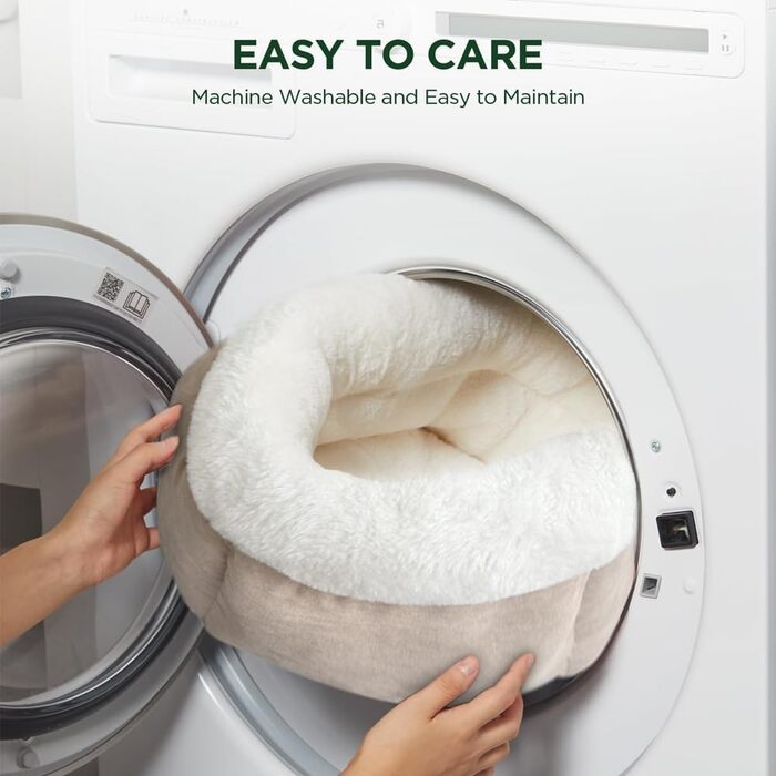 М'яке ліжко-лежанка для собак та котів, 50x50x20 см, світло-коричневий колір