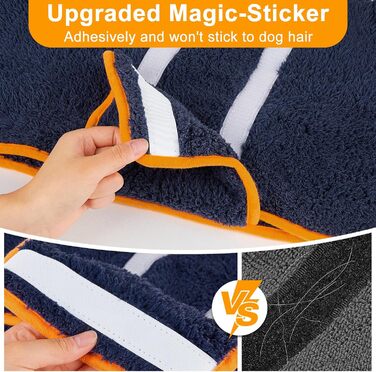 Рушник для собак Bienbee, XXL, швидковисихаючий, супер вбираючий, блакитний