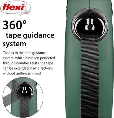 Flexi Classic S рулетка для собак до 15 кг, 5 м, оливковий колір