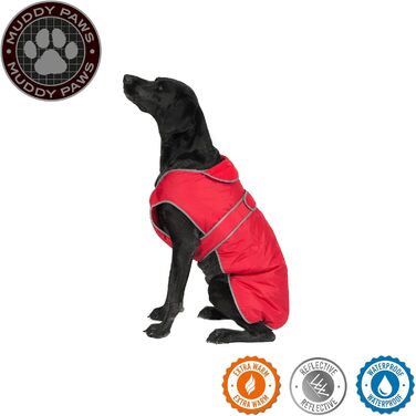 Куртка для собак Muddy Paws ANC з флісовою підкладкою, розмір S, червона